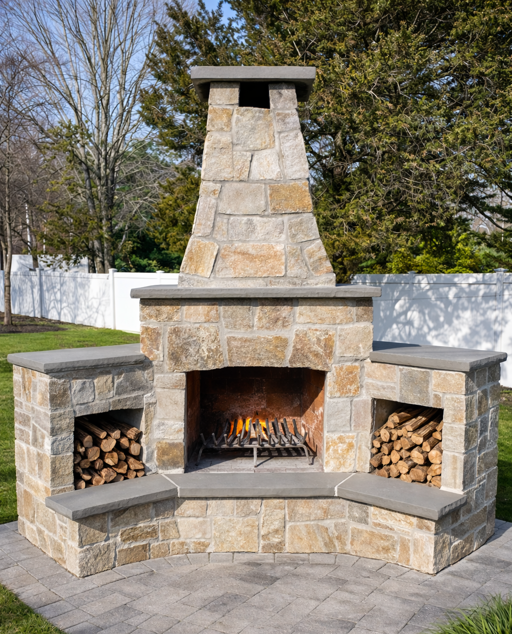 geo fireplace tall